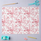 Elegant  Roze Roze Floral Tissuepapier (Craft)