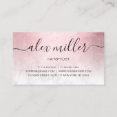 Elegant roze roze goudschaar visitekaartje (Achterkant)