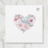 Elegant Roze Roze Modern Chic Heart Script Bedankjes Labels (Achterkant)