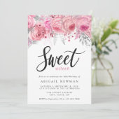 Elegant roze roze roze roze roze goud zilverzoet z kaart (Staand voorkant)