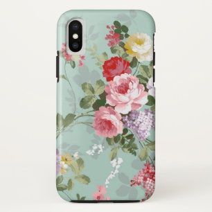  elegant roze roze rozen floreel patroon iPhone x hoesje