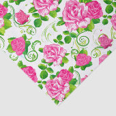 Elegant roze roze rozen witte achtergrond tissuepapier (Detail)