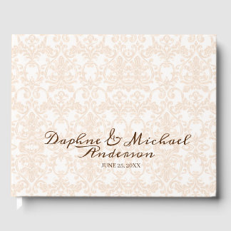 Elegant Roze Roze Wedding Moderne Eenvoudige Digit Gastenboek