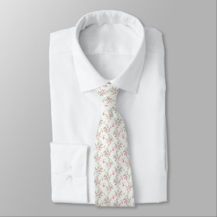 Elegant roze rozen bloemen patroon stropdas