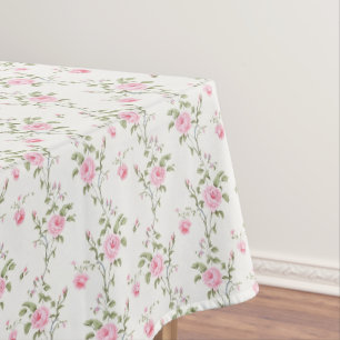 Elegant roze rozen bloemen patroon tafelkleed