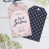 Elegant Roze Rozen Bloemen Zoet 16 Cadeaulabel