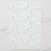 Elegant roze rozen briefpapier (Voorkant)