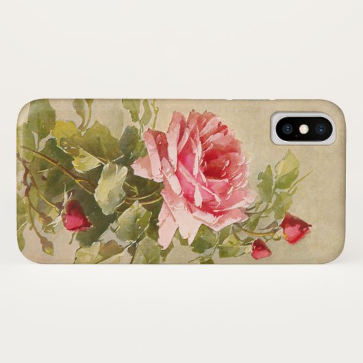 Elegant  roze rozen Case-Mate iPhone case (Achterkant (horizontaal))