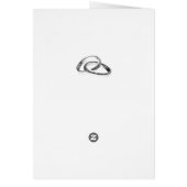 Elegant roze rozen en parells Program Kaart (Achterkant)