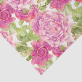 Elegant roze rozen Floral Pattern Tissuepapier (Detail)