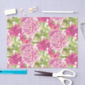Elegant roze rozen Floral Pattern Tissuepapier (Craft)