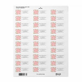 Elegant Roze Rozen Gepersonaliseerd Etiket (Full Sheet)