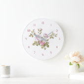 Elegant roze rozen grote klok (Huis)