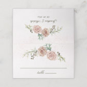 Elegant roze rozen huwelijk (Buitenkant ongevouwen)