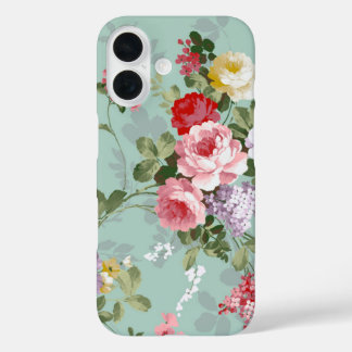  Elegant Roze Rozen Patroon iPhone 16 Hoesje