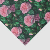 Elegant roze rozen tissuepapier (Detail)