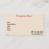 , Elegant Roze Rozen Victoriaans Visitekaartje (Achterkant)