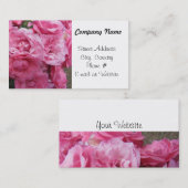 Elegant roze rozen visitekaartje (Voorkant / Achterkant)