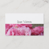 Elegant roze rozen visitekaartje (Achterkant)
