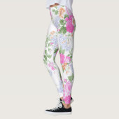 Elegant roze rozen Waterverf Floral Pattern | Leggings (Links)