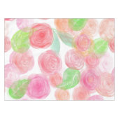 Elegant roze rozen Waterverf Floral Pattern | Tafelkleed (Voorkant (Horizontaal))