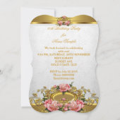 Elegant roze Rozen White 80th Birthday 2 Kaart (Achterkant)