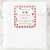 Elegant roze rozen witte etiketten met productverp (Tas)