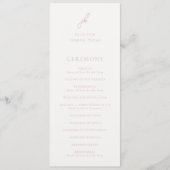 Elegant roze script monogram bruiloft programma (Voorkant)