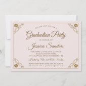 Elegant roze  scriptfotograaf Partij Kaart (Achterkant)