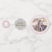 Elegant roze scrollen confetti (Voorkanten)