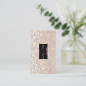 Elegant Roze Sequins Visitekaartje (Staand voorkant)