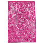 Elegant roze snoep marmeren textuur abstract moder medium cadeauzakje (Achterkant)