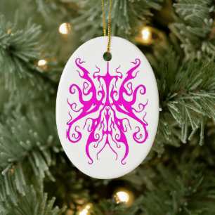 Elegant Roze Stam Masker Abstract Design Keramisch Ornament