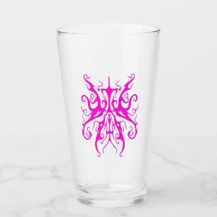 Elegant Roze Stam Masker Abstract Ontwerp Glas