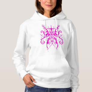 Elegant Roze Stam Masker Abstract Ontwerp Hoodie