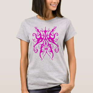 Elegant Roze Stam Masker Abstract Ontwerp T-shirt