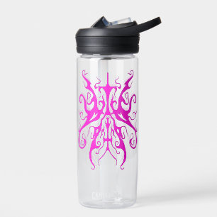 Elegant Roze Stam Masker Abstract Ontwerp Waterfles