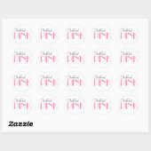 Elegant roze Sticker onthullen (Vel)