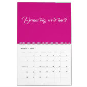 elegant roze Terug naar School Pattern Kalender (Mar 2027)