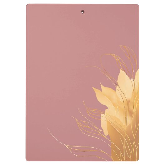 Elegant Roze Toevoegen Logo Custom Text Photo Busi Klembord (Achterkant)