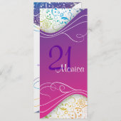 Elegant roze uitnodiging (Voorkant / Achterkant)