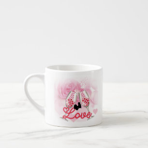 Elegant roze Valentijnsdag Espresso Kop
