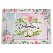 Elegant roze Valentijnsdag Groot Cadeauzakje (Voorkant)