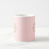 Elegant roze Valentijnsdag monogram Koffiemok (Center)
