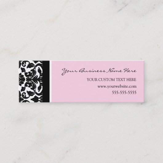 Elegant roze Visitekaartjes (Voorkant)