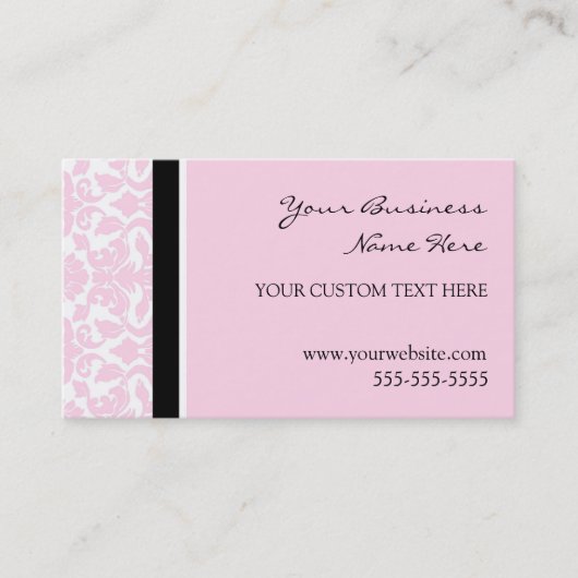 Elegant roze Visitekaartjes (Voorkant)