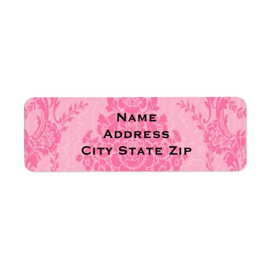 Elegant roze vocht etiket (Voorkant)