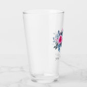 Elegant roze Waterverf aangepaste tekst Glas (Rechts)