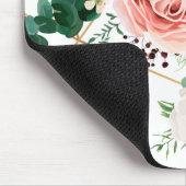 Elegant roze Waterverf bloemen botanisch Muismat (Hoek)