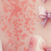 Elegant Roze Waterverf Bows Patroon Behang (Zoom)